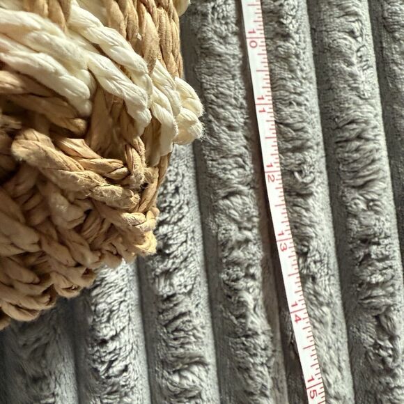 Straw Woven Large Double Handle Beach Picnic Tote Bag - Picture 9 of 9